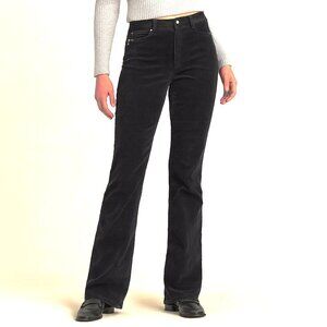 White House Black Market Corduroy Women's Black Slim Leg Pants 6R Noir Stretch